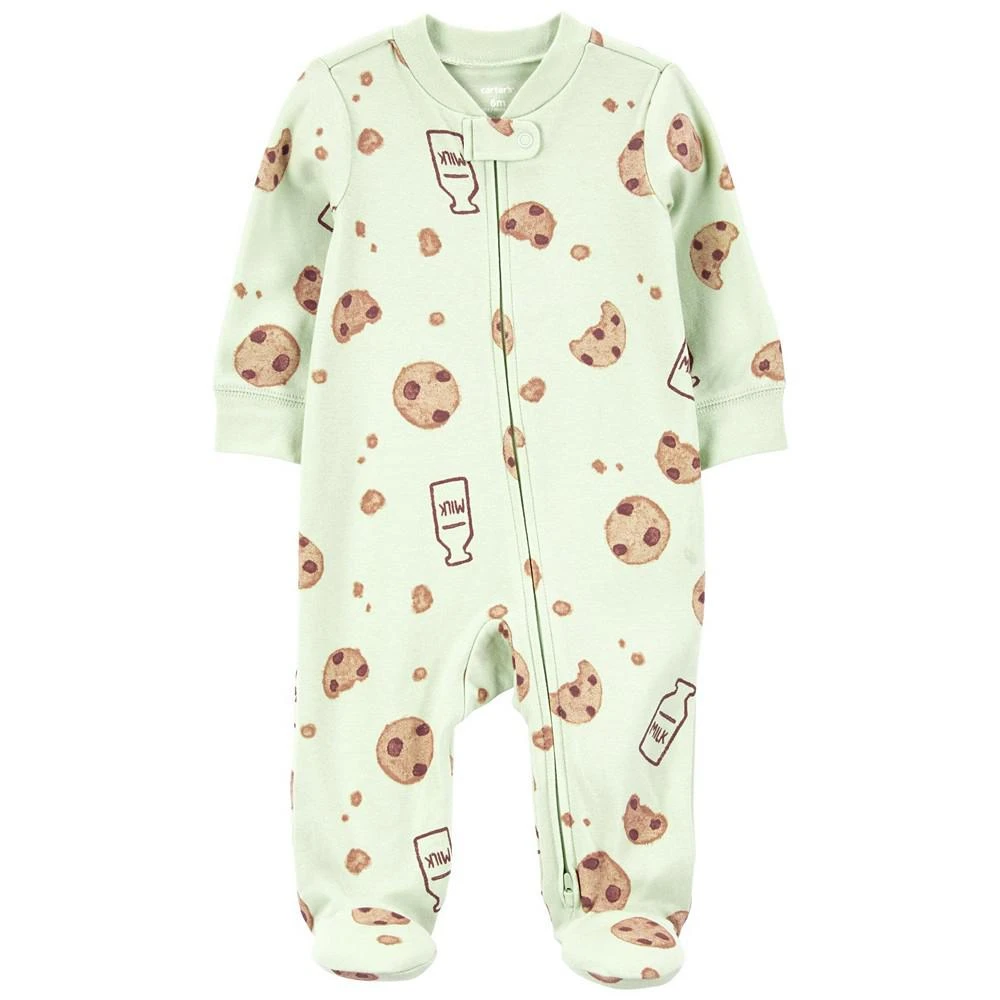 商品Carter's|Baby Boys or Baby Girls Milk and Cookies Zip Up Cotton Sleep and Play,价格¥80,第1张图片