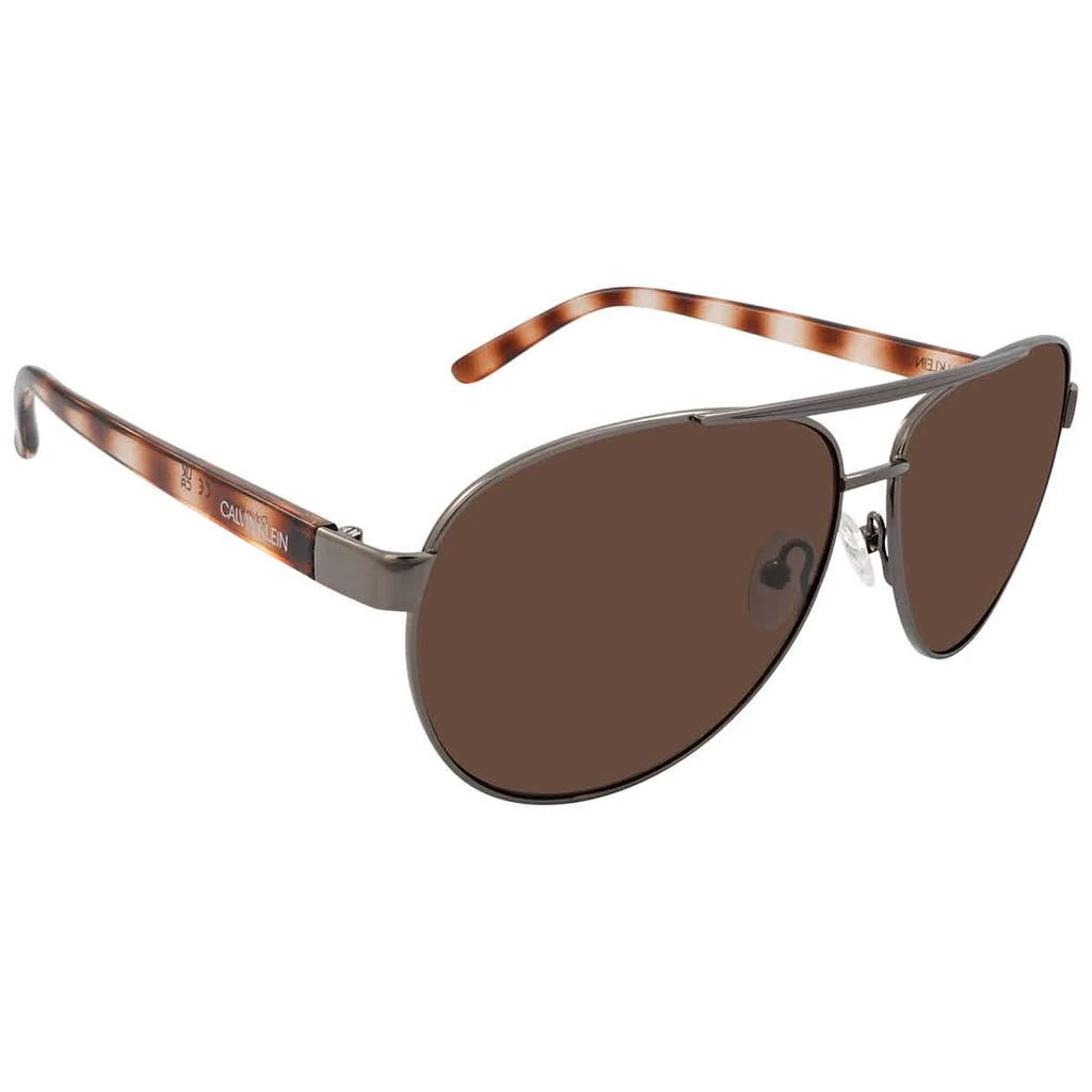商品Calvin Klein|Brown Pilot Ladies Sunglasses CK19321S 008 61,价格¥169,第1张图片