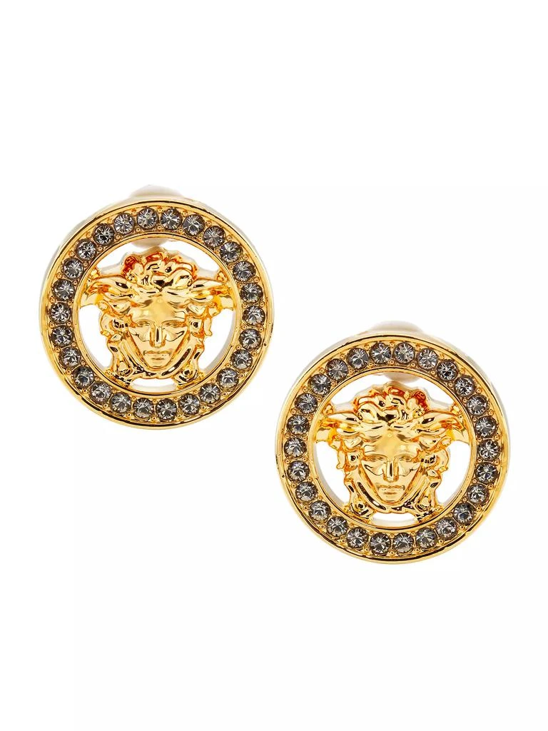 商品Versace|Goldtone & Crystal Medusa Stud Earrings,价格¥2226,第1张图片