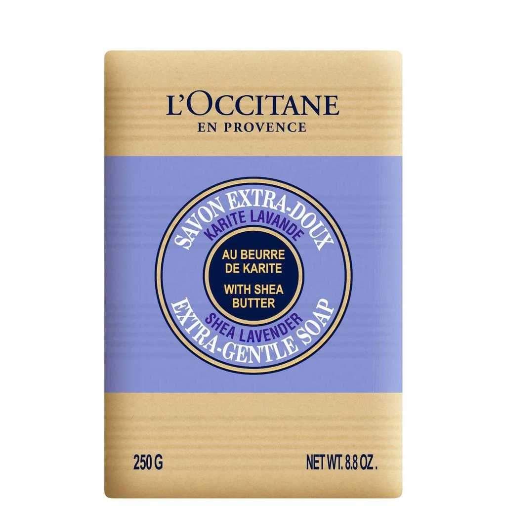 商品L'Occitane|L'Occitane Shea Lavender Extra-Gentle Soap 250g,价格¥92,第1张图片