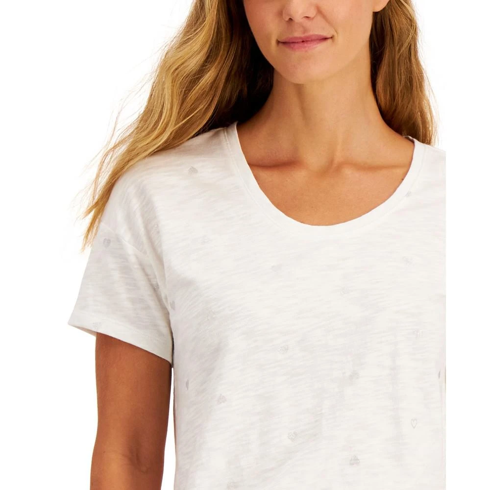 商品Charter Club|Printed Shine Heart T-Shirt, Created for Macy's,价格¥97,第3张图片详细描述