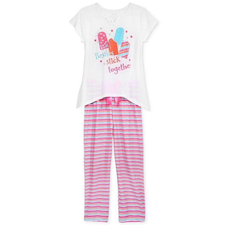 商品Max & Olivia|2-Pc. Bests Stick Together Pajama Set, Little Girls (2-6X), Big Girls (7-16)), Created for Macy's,价格¥65,第1张图片