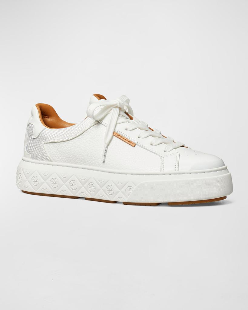 商品Tory Burch|Ladybug Monogram Mix Leather Fashion Sneakers,价格¥2199,第4张图片详细描述