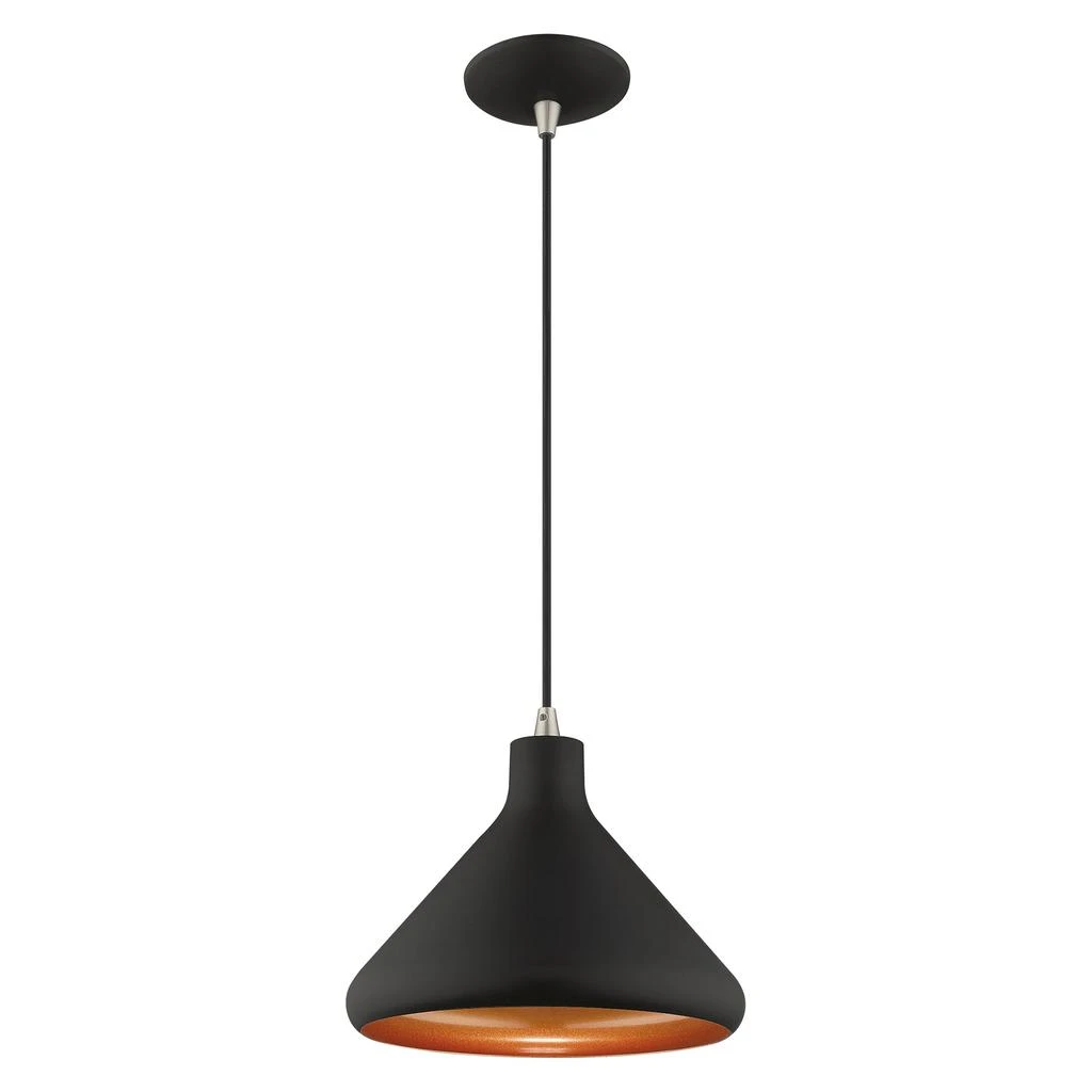 商品Livex Lighting|One Light Black Mini Pendant,价格¥809,第4张图片详细描述
