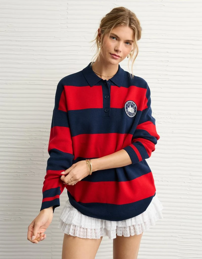 商品AE|AE x The Summer I Turned Pretty Rugby Polo Sweater,价格¥454,第1张图片
