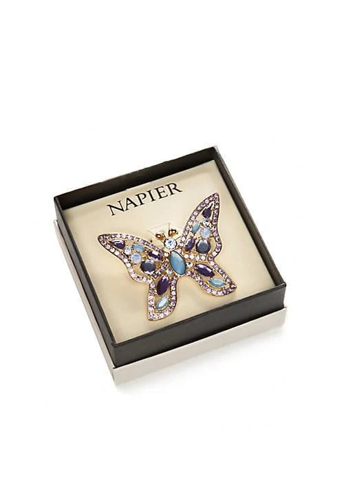 商品Napier|Silver Tone Butterfly Boxed Pin,价格¥150,第2张图片详细描述