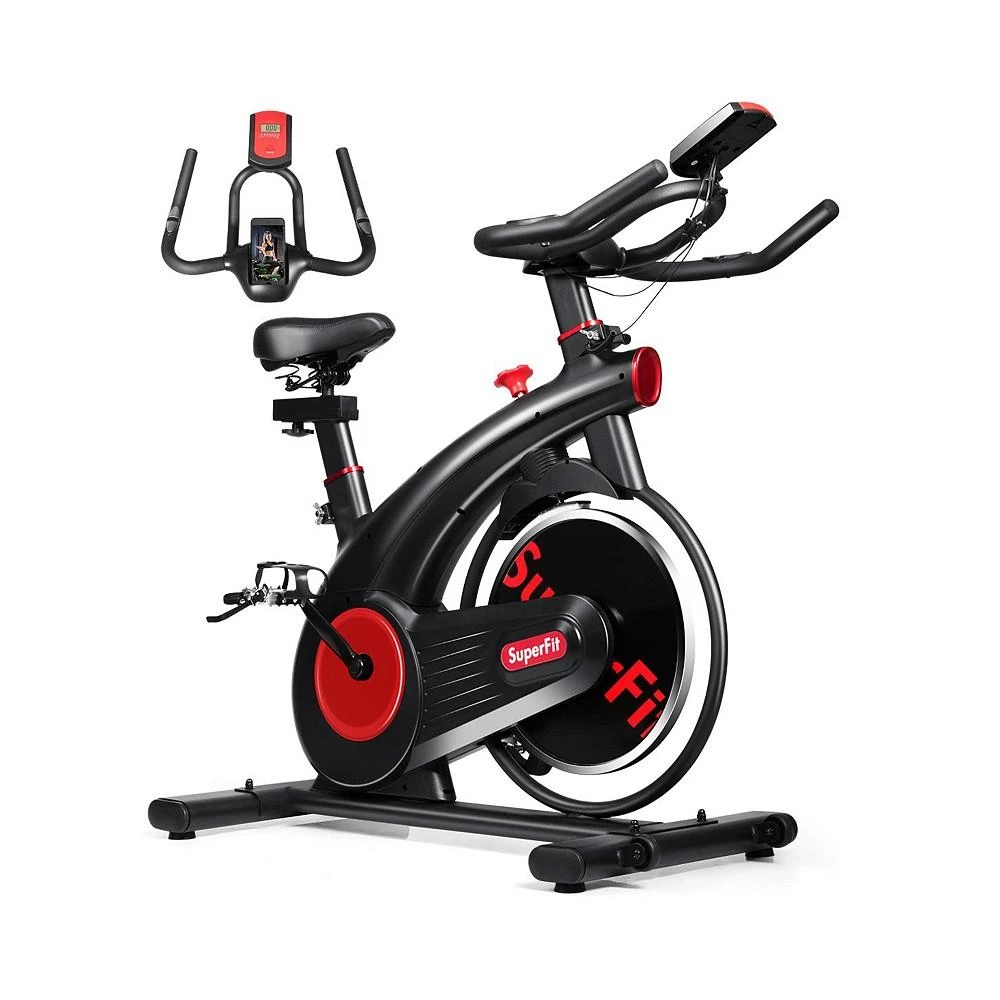 商品Costway|SuperFit Stationary Exercise Bike Silent Belt Drive Cycling Bike,价格¥1420,第1张图片