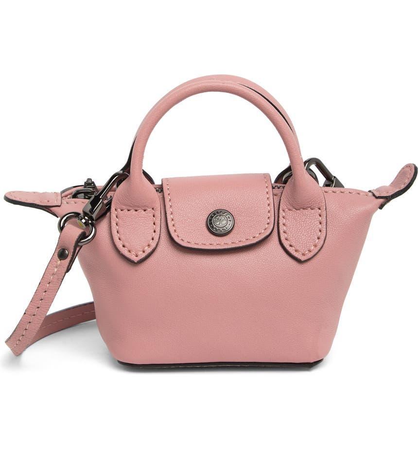 商品Longchamp|Mini Le Pliage Cuir Leather Top Handle Bag,价格¥967,第1张图片