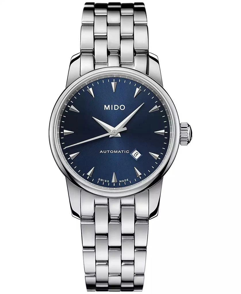 商品MIDO|Women's Swiss Automatic Baroncelli Stainless Steel Bracelet Watch 29mm,价格¥7114,第1张图片