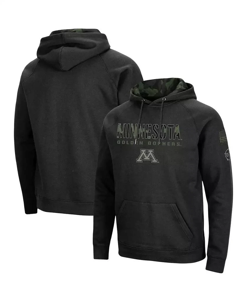 商品Colosseum|Men's Black Minnesota Golden Gophers OHT Big Tall Raglan Pullover Hoodie,价格¥391,第1张图片