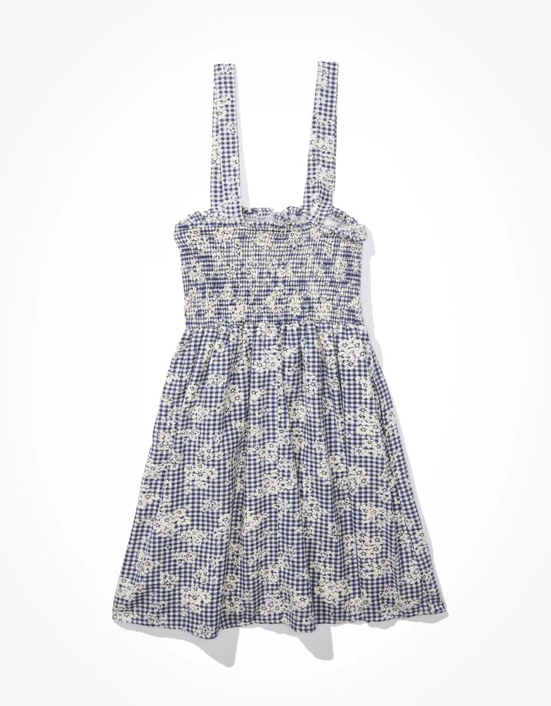 AE Smocked Cross-Back Mini Dress商品第6张图片规格展示