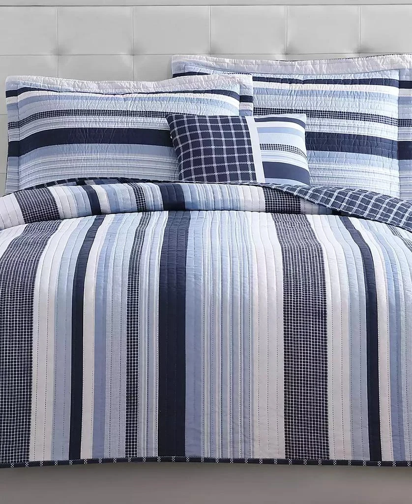 商品Macy's|Kids Mason Stripe Reversible 3-Pc. Quilt Set,价格¥671,第1张图片