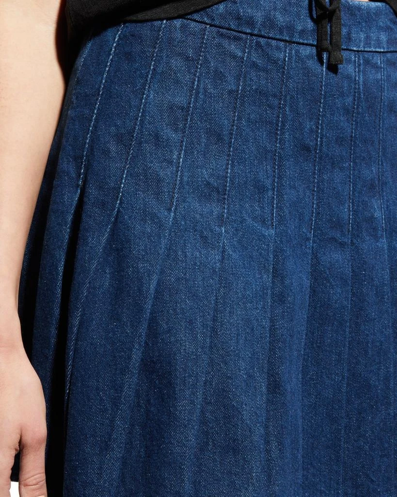 商品FRAME|Mini Denim Pleated Tennis Skirt,价格¥896,第5张图片详细描述