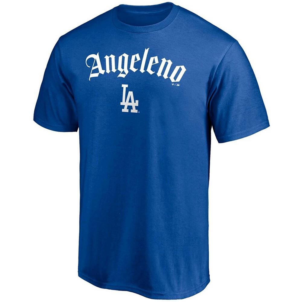 商品Fanatics|Men's Royal Los Angeles Dodgers Hometown Angeleno T-shirt,价格¥157,第4张图片详细描述