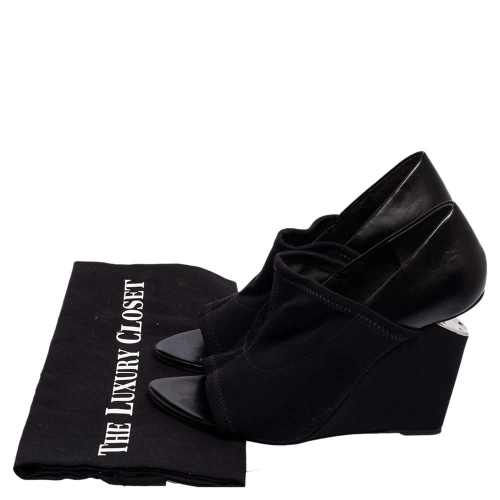 Alexander Wang Black Leather And Stretch Fabric Alla Wedge Pumps Size 38 商品