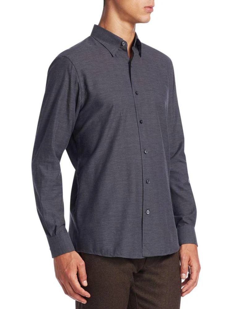 商品Zegna|Basic Cotton Casual Button-Down Shirt,价格¥1393,第3张图片详细描述