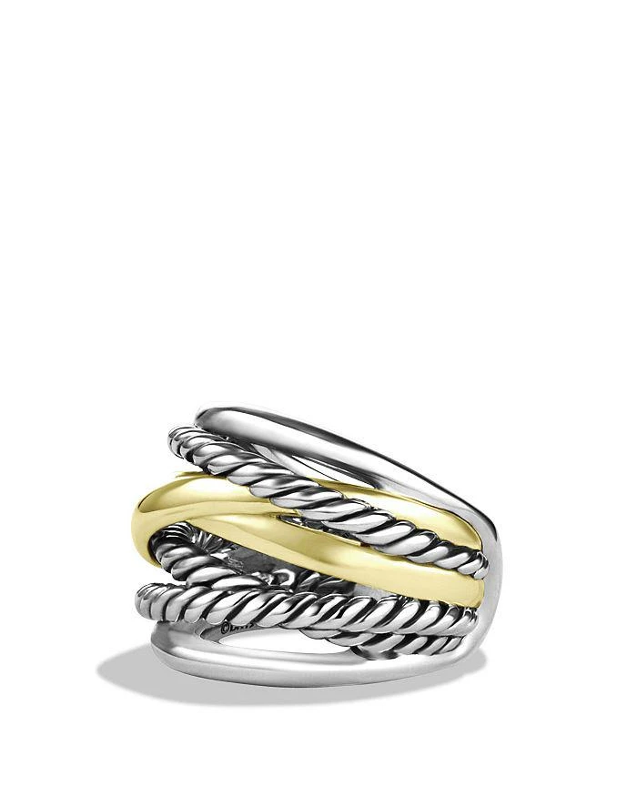 商品David Yurman|Crossover Wide Ring with 14K Gold,价格¥7374,第1张图片详细描述