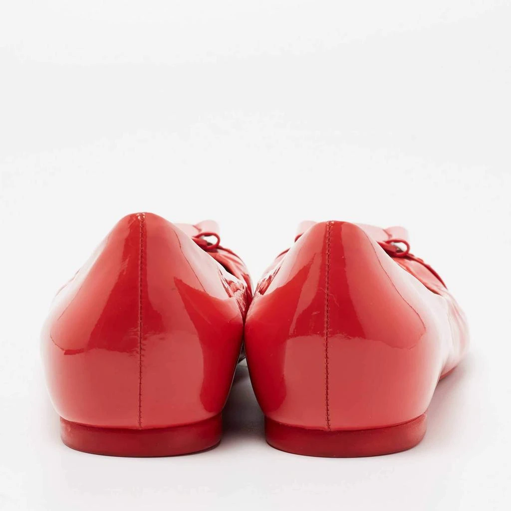 商品[二手商品] Salvatore Ferragamo|Salvatore Ferragamo Coral Pink Patent Leather Degrade Ballet Flat Size 39.5,价格¥1346,第5张图片详细描述