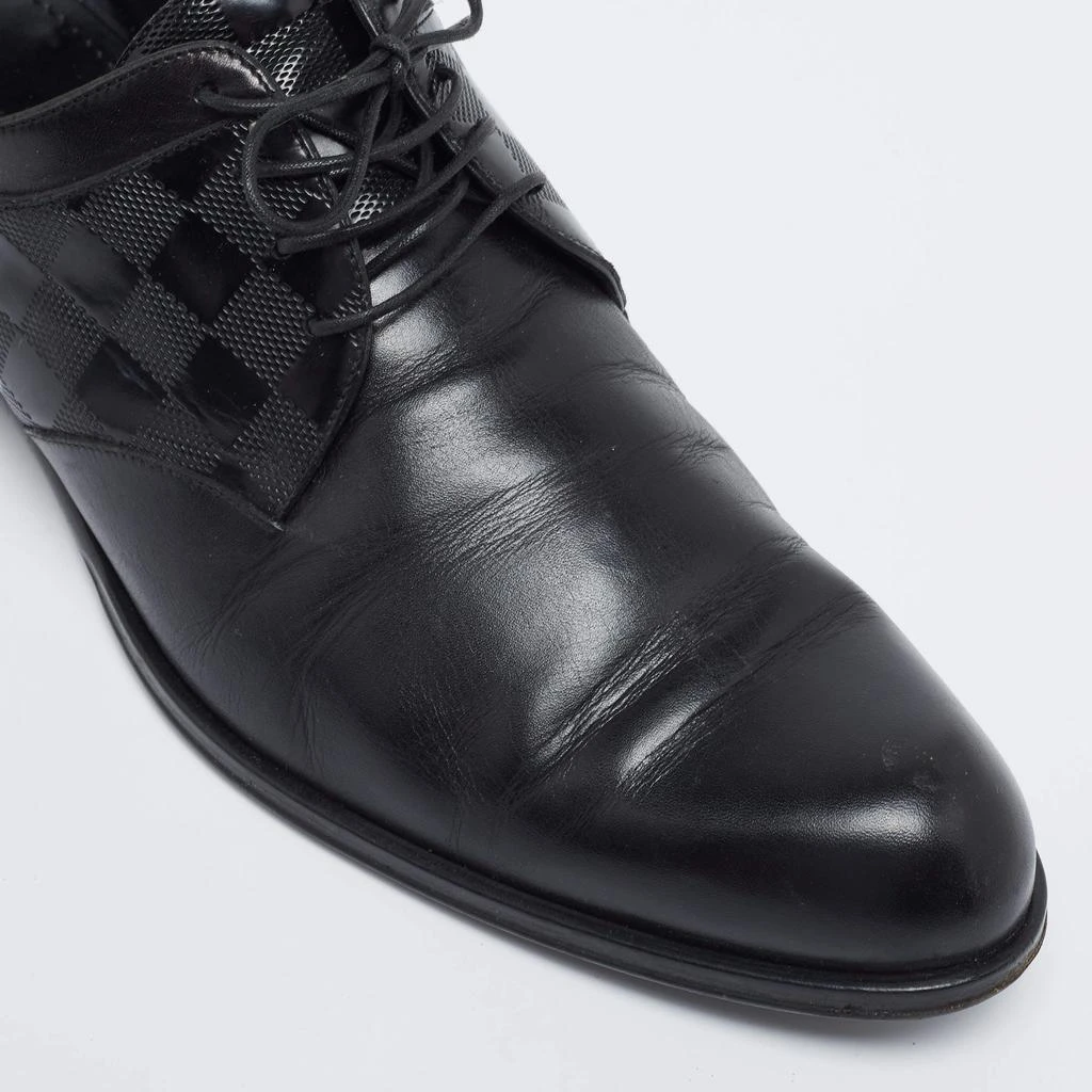 Louis Vuitton Black Damier Embossed Leather Lace-Up Derby Size 43 商品