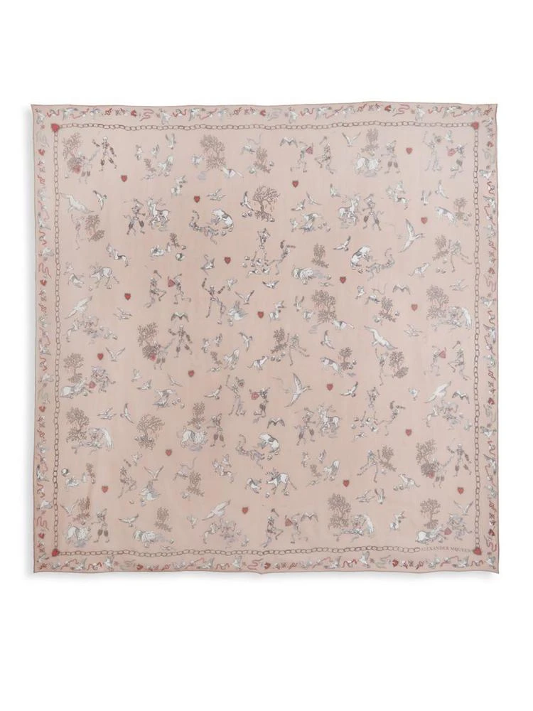 商品Alexander McQueen|Battle of Rose Silk Shawl,价格¥1155,第2张图片详细描述