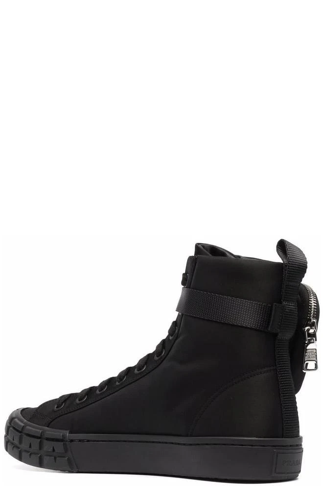 商品Prada|Prada Cassetta Wheel High-Top Sneakers,价格¥4752,第3张图片详细描述