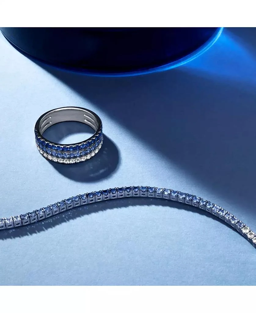 商品Le Vian|Ombré® Denim Ombré (2-7/8 ct. t.w.) & White Sapphire (1/6 ct. t.w.) Tennis Bracelet in 14k White Gold,价格¥18164,第4张图片详细描述
