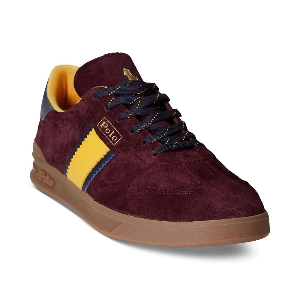 商品Ralph Lauren|Men's Heritage Aera Suede Logo Sneakers,价格¥965,第5张图片详细描述