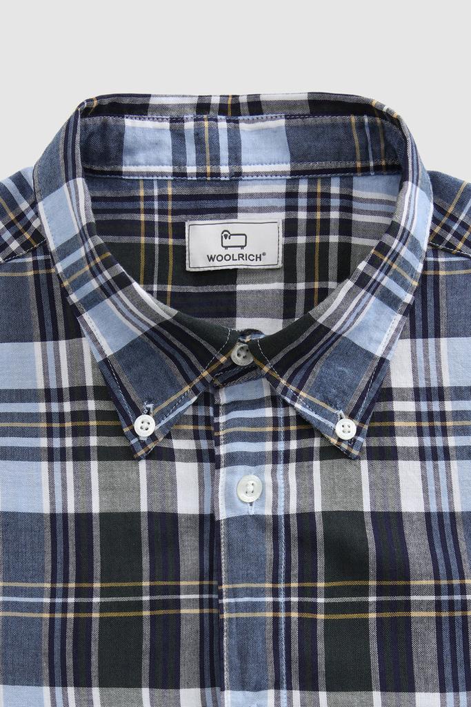 Madras Button-Down Shirt in Cotton Poplin商品第5张图片规格展示