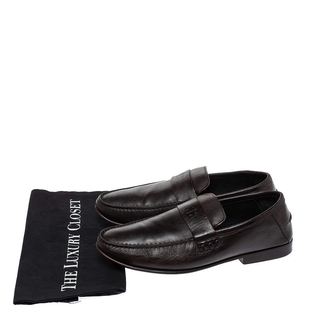 Givenchy Dark Brown Leather Slip On Loafers Size 42 商品