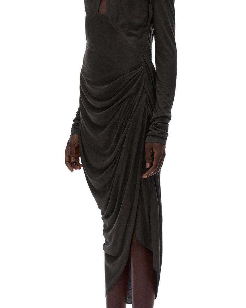 Long Sleeve Halter Neck Midi Dress商品第4张图片规格展示