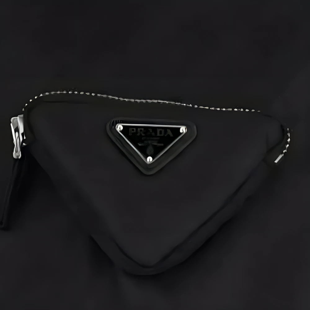商品[国内直发] Prada|普拉达 FW21 休闲翻领徽标logo拉链夹克外套 男款 黑色,价格¥11911,第4张图片详细描述