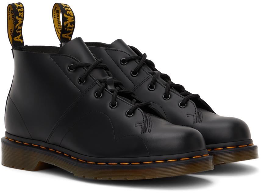 Black Leather Church Boots商品第4张图片规格展示