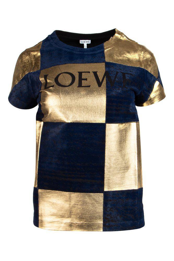 商品Loewe|Loewe Logo Checked T-Shirt,价格¥2353,第1张图片