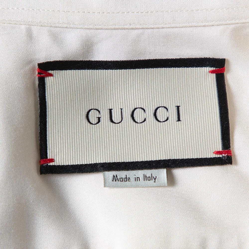 Gucci Cream Silk Pintuck Detail Button Front Skinny Shirt M 商品