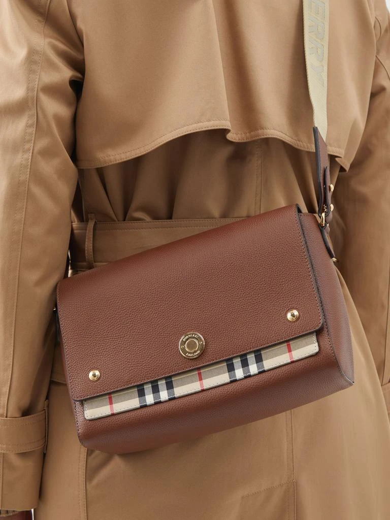 商品Burberry|Vintage-check canvas and leather cross-body bag,价格¥11355,第1张图片