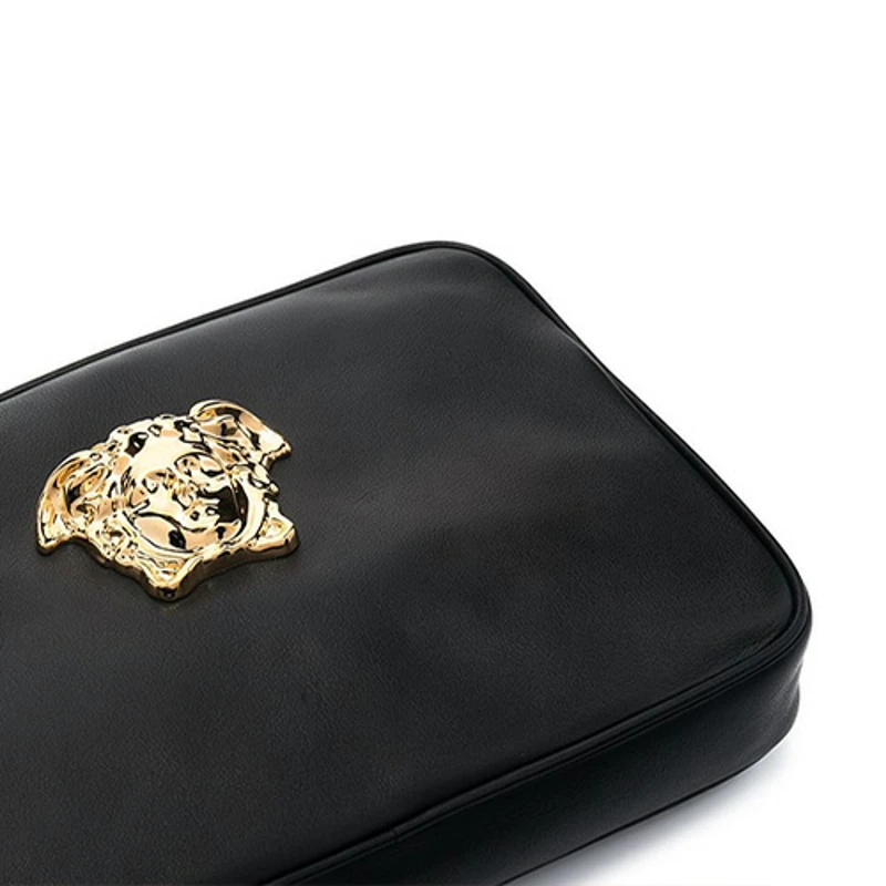 商品[国内直发] Versace|范思哲 美杜莎头像拉链 牛皮 零钱包通勤包手拿包 小号 男款 黑色,价格¥5029,第4张图片详细描述