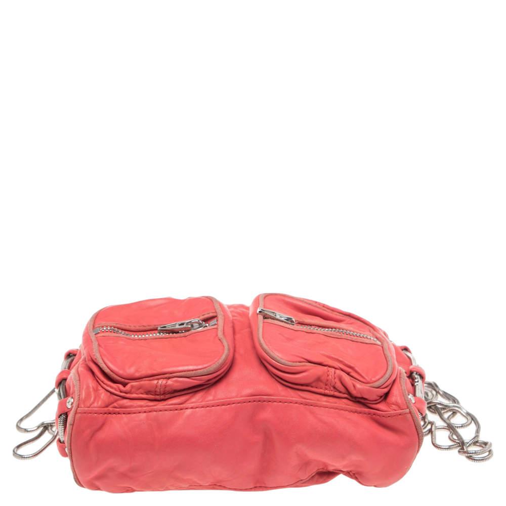 Alexander Wang Coral Pink Leather Brenda Shoulder Bag商品第6张图片规格展示