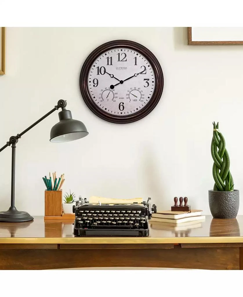商品La Crosse Technology|La Crosse Clock 15" Indoor/Outdoor Wall Clock with Temperature and Humidity,价格¥289,第3张图片详细描述