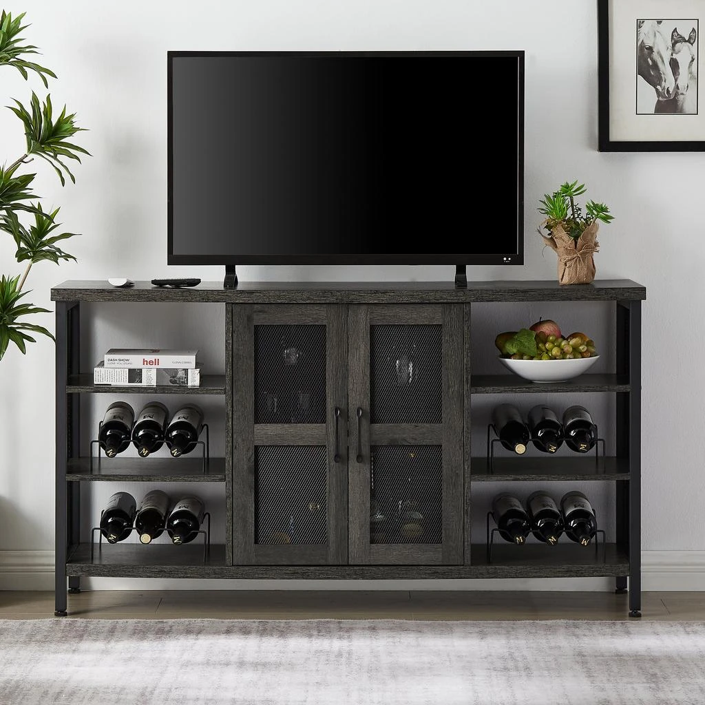 商品Streamdale Furniture|Streamdale Industrial Wine Bar Cabinet,价格¥2372,第2张图片详细描述