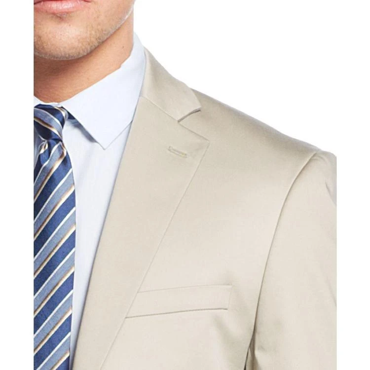 商品Calvin Klein|X-Fit Solid Tan Slim-Fit Suit,价格¥733,第3张图片详细描述