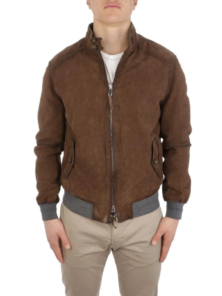 商品THE JACK LEATHERS|The Jack Leathers Mens Brown Suede Outerwear Jacket,价格¥4829,第1张图片