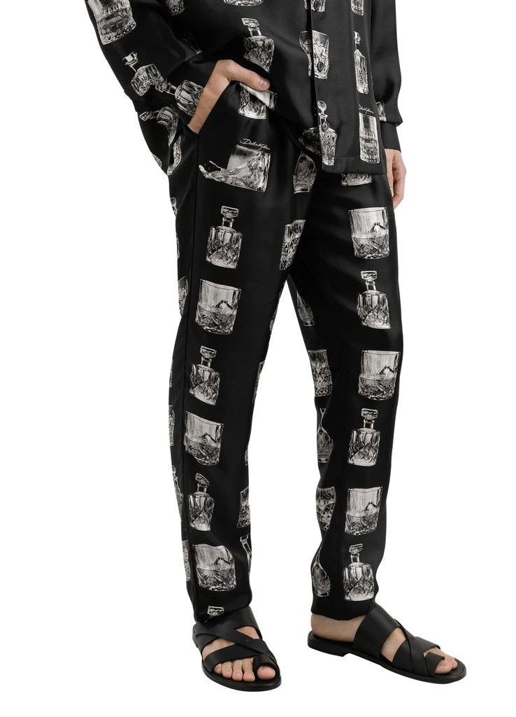 Silk pajama pants with whisky print 商品