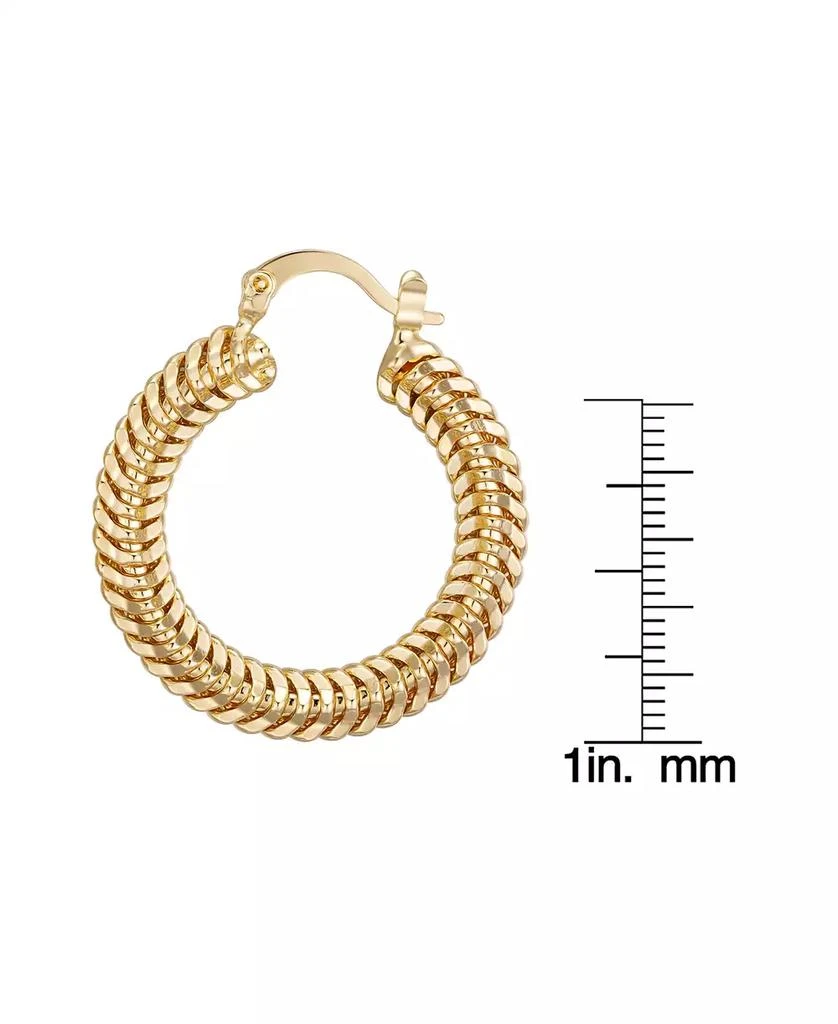 商品Macy's|Gold-Plated Wave Hoop Earrings,价格¥85,第2张图片详细描述