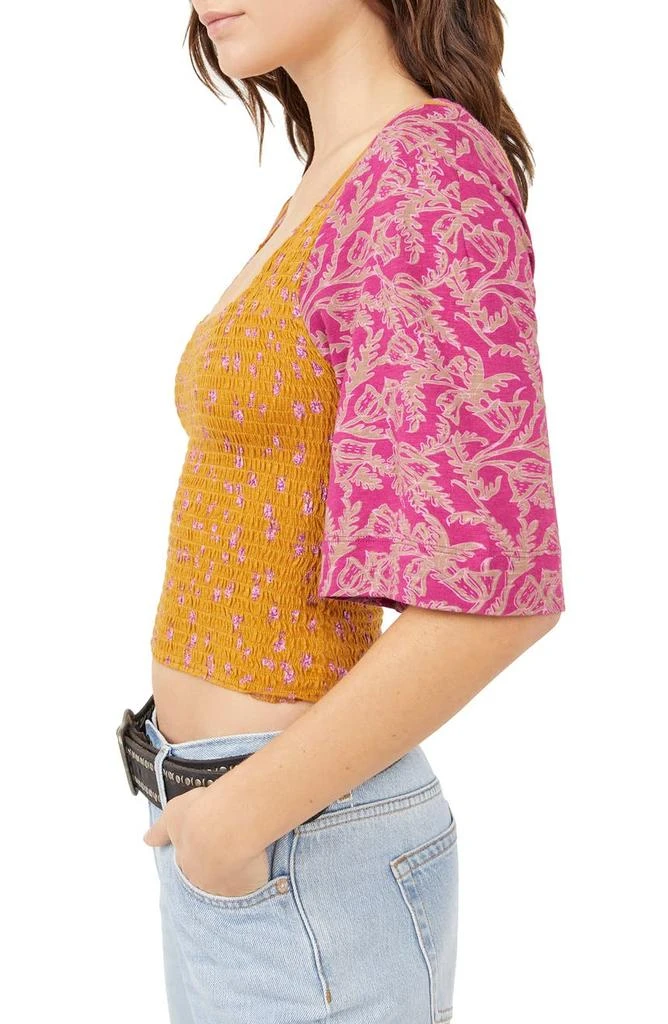 Marigold Mix Print Smocked Top 商品