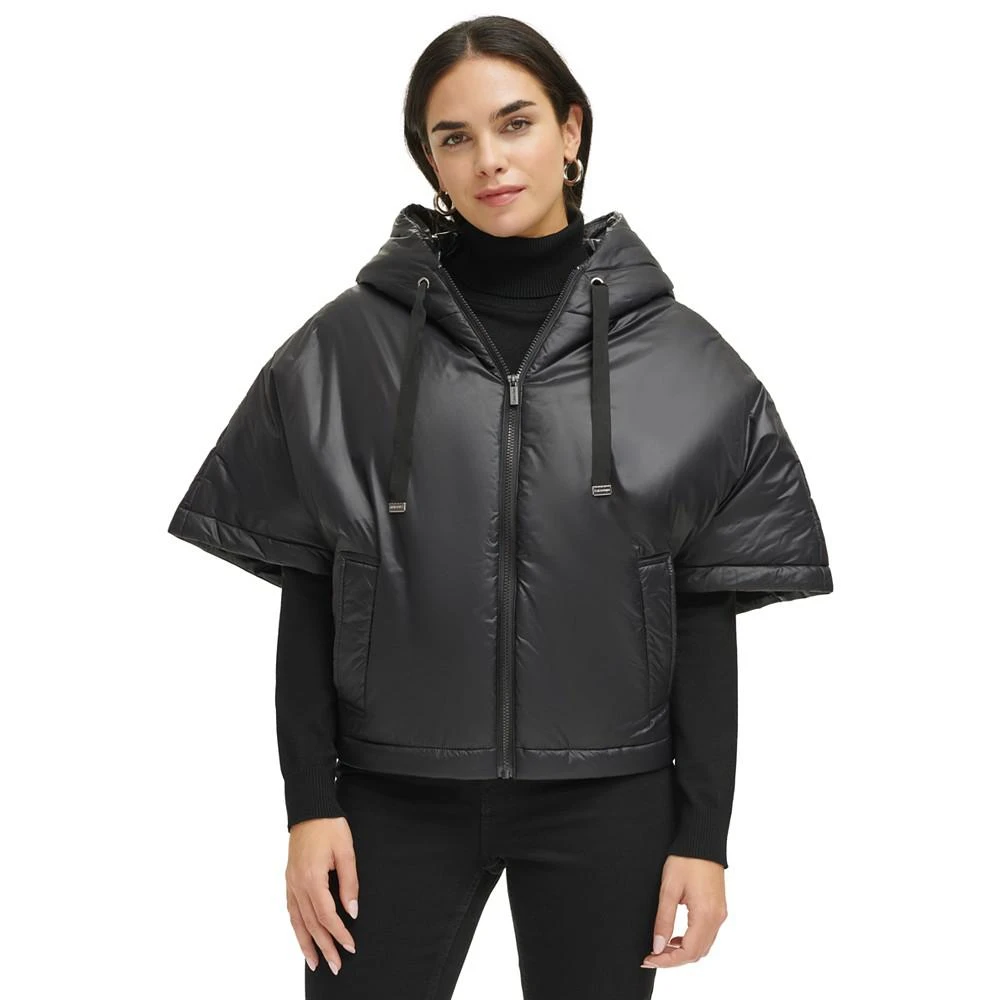 商品Calvin Klein|Women's Zip-Front Puffer Poncho,价格¥344,第1张图片