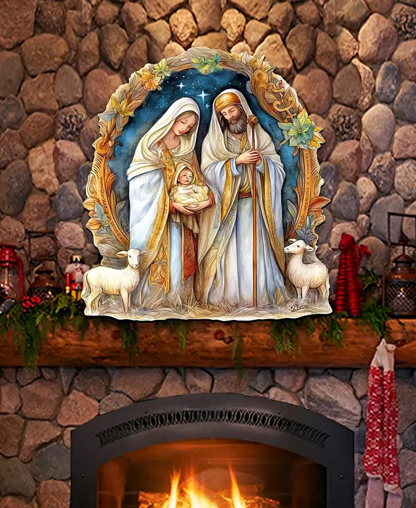 Nostalgic Nativity Scene Christmas Wooden Wall Decor Door Decor G. DeBrekht 商品