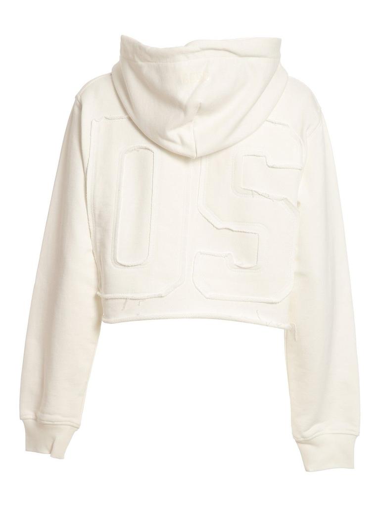 Gcds Women's  White Cotton Sweatshirt商品第2张图片规格展示