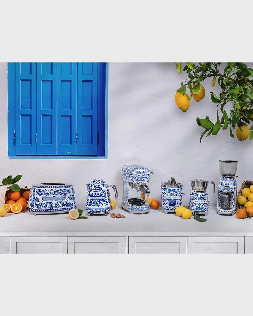 商品Smeg|x Dolce&Gabbana Blu Mediterraneo Manual Espresso Machine,价格¥12250,第2张图片详细描述