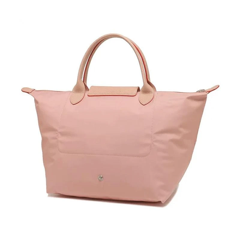 商品[国内直发] Longchamp|珑骧 女士Le Pliage Club系列中号粉色织物短柄可折叠手提包饺子包 28*30*20cm,价格¥572,第3张图片详细描述