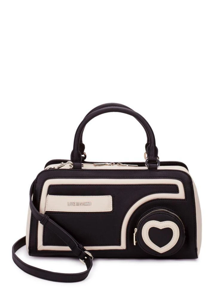 商品Moschino|Heart Two-Tone Faux Leather Satchel,价格¥944,第1张图片